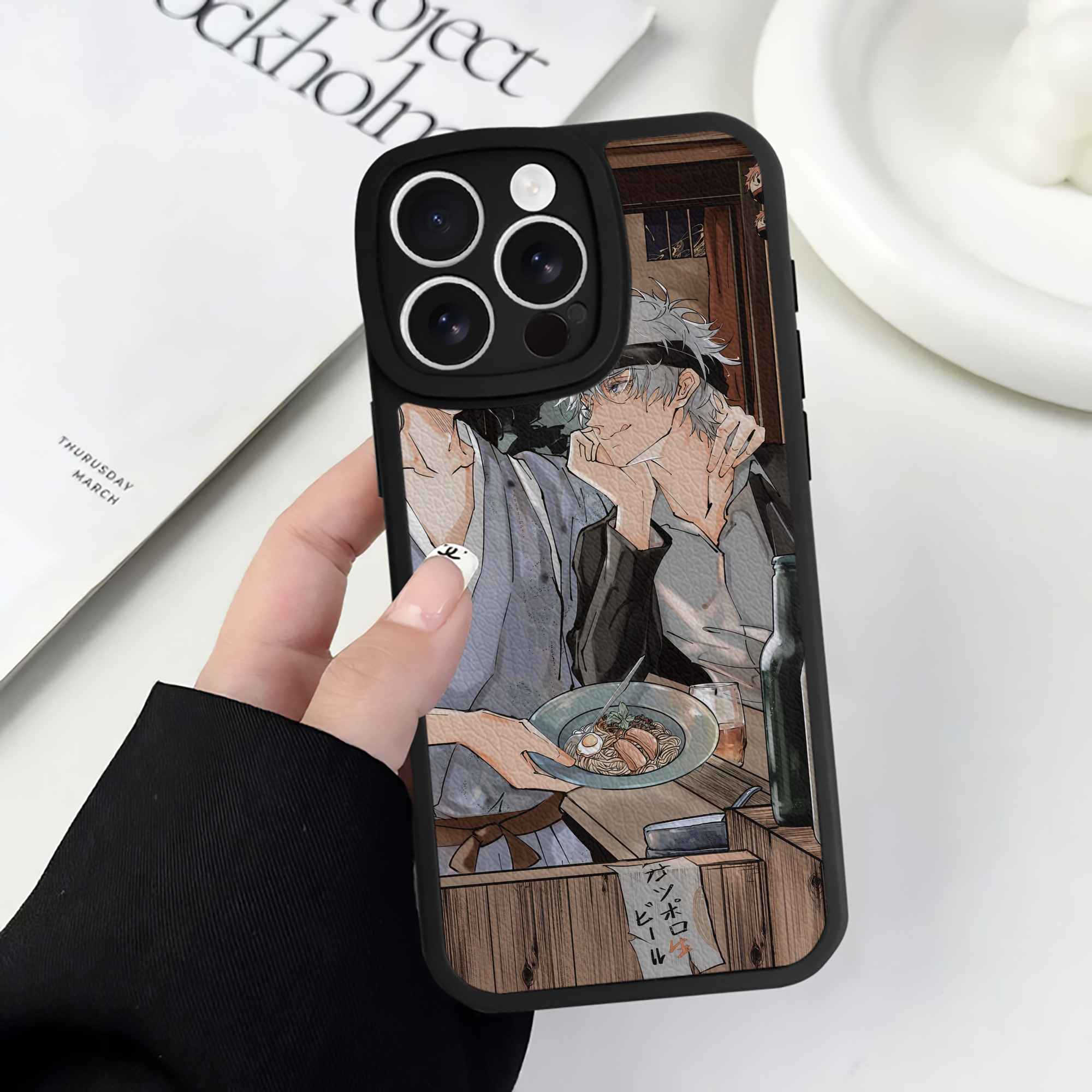（画像用） 呪術廻戦 Jujutsu Kaisen 【iPhone 16シリーズ対応】シリコンスマホケース（レザー調） 材質：シリコン